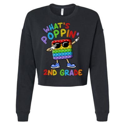Whats Poppin 2nd Grade Back To School Cropped Pullover Crew