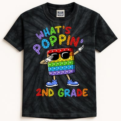 Whats Poppin 2nd Grade Back To School Kids Tie-Dye T-Shirt