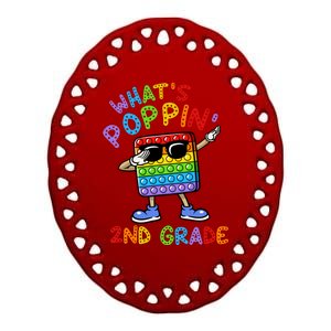 Whats Poppin 2nd Grade Back To School Ceramic Oval Ornament