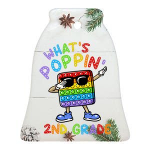 Whats Poppin 2nd Grade Back To School Ceramic Bell Ornament