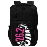 Women Pink 262 Marathon Runner Footprint Impact Tech Backpack