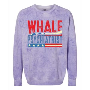 Whale Psychiatrist 2024 Retro Stripe Colorblast Crewneck Sweatshirt