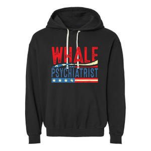 Whale Psychiatrist 2024 Retro Stripe Garment-Dyed Fleece Hoodie