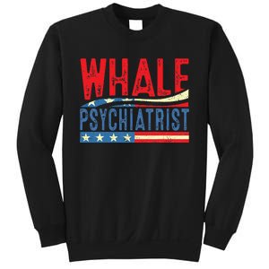 Whale Psychiatrist 2024 Retro Stripe Sweatshirt