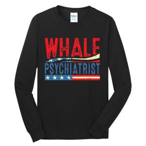 Whale Psychiatrist 2024 Retro Stripe Tall Long Sleeve T-Shirt