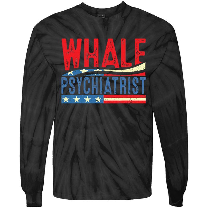 Whale Psychiatrist 2024 Retro Stripe Tie-Dye Long Sleeve Shirt