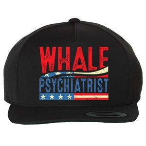 Whale Psychiatrist 2024 Retro Stripe Wool Snapback Cap