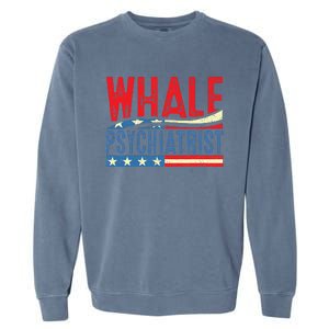 Whale Psychiatrist 2024 Retro Stripe Garment-Dyed Sweatshirt