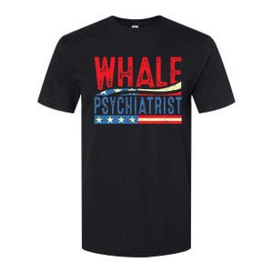 Whale Psychiatrist 2024 Retro Stripe Softstyle CVC T-Shirt