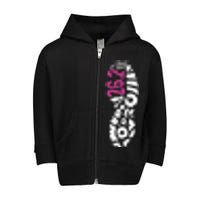 Women Pink 262 Marathon Runner Footprint Toddler Zip Fleece Hoodie