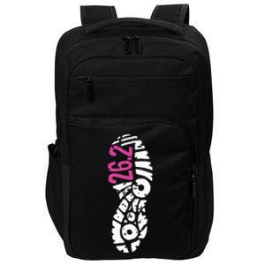 Women Pink 262 Marathon Runner Footprint Impact Tech Backpack