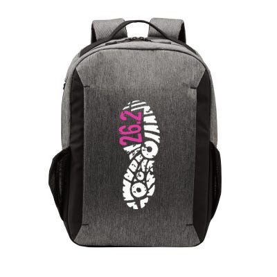 Women Pink 262 Marathon Runner Footprint Vector Backpack