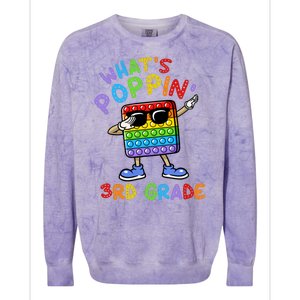 Whats Poppin 3rd Grade Back To School Colorblast Crewneck Sweatshirt