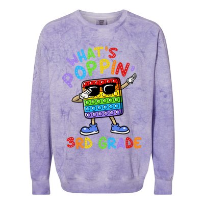 Whats Poppin 3rd Grade Back To School Colorblast Crewneck Sweatshirt