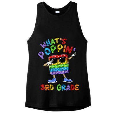 Whats Poppin 3rd Grade Back To School Ladies PosiCharge Tri-Blend Wicking Tank