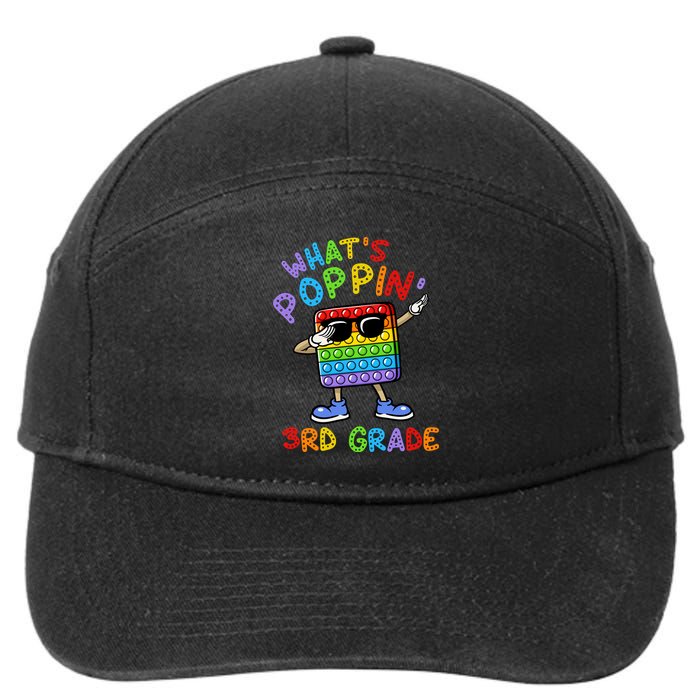 Whats Poppin 3rd Grade Back To School 7-Panel Snapback Hat