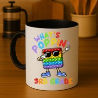 Whats Poppin 3rd Grade Back To School Mug