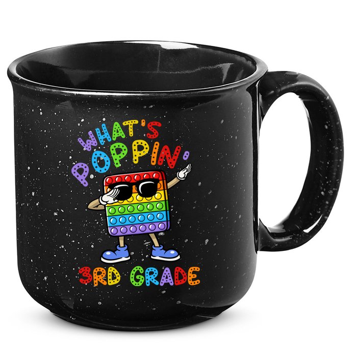 Whats Poppin 3rd Grade Back To School 15oz Campfire Ceramic Mug
