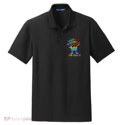 Whats Poppin 3rd Grade Back To School Dry Zone Grid Polo