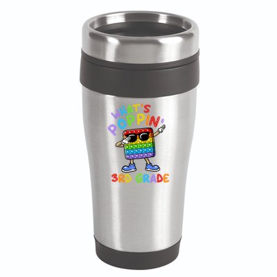 Whats Poppin 3rd Grade Back To School 16oz Travel Tumbler