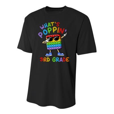 Whats Poppin 3rd Grade Back To School Youth Performance Sprint T-Shirt