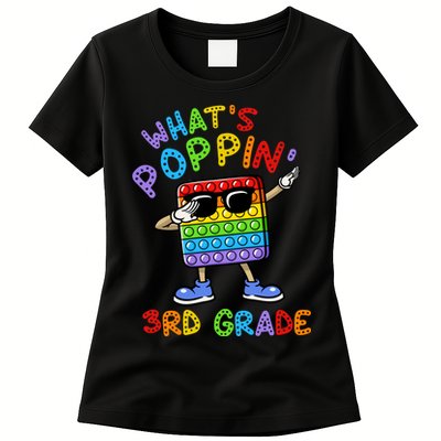 Whats Poppin 3rd Grade Back To School Womens T-Shirt