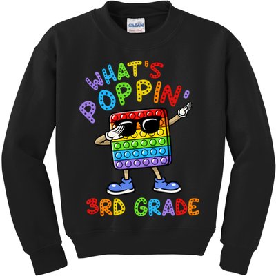Whats Poppin 3rd Grade Back To School Kids Sweatshirt