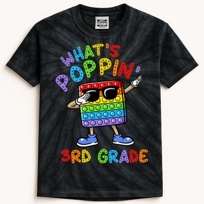 Whats Poppin 3rd Grade Back To School Kids Tie-Dye T-Shirt