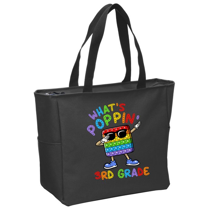 Whats Poppin 3rd Grade Back To School Zip Tote Bag