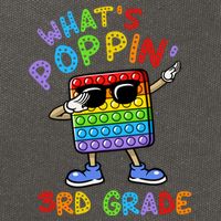 Whats Poppin 3rd Grade Back To School Cotton Canvas Backpack