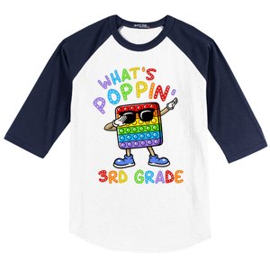 Whats Poppin 3rd Grade Back To School Baseball Sleeve Shirt