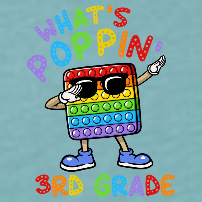 Whats Poppin 3rd Grade Back To School Sueded Cloud Jersey T-Shirt
