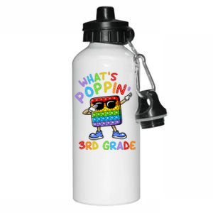 Whats Poppin 3rd Grade Back To School Aluminum Water Bottle