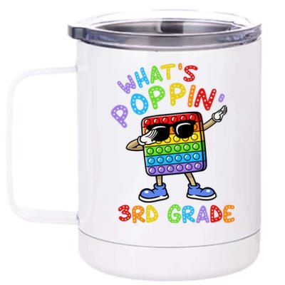 Whats Poppin 3rd Grade Back To School 12 oz Stainless Steel Tumbler Cup