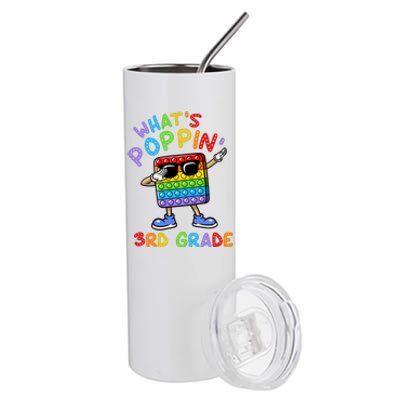 Whats Poppin 3rd Grade Back To School Stainless Steel Tumbler