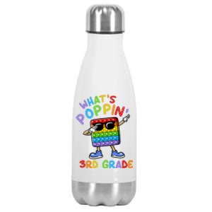 Whats Poppin 3rd Grade Back To School Stainless Steel Insulated Water Bottle