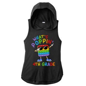 Whats Poppin 4th Grade Back To School Ladies PosiCharge Tri-Blend Wicking Draft Hoodie Tank