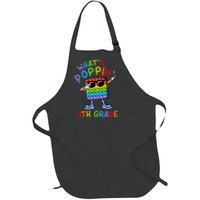 Whats Poppin 4th Grade Back To School Full-Length Apron With Pockets