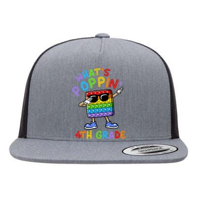 Whats Poppin 4th Grade Back To School Flat Bill Trucker Hat