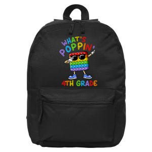 Whats Poppin 4th Grade Back To School 16 in Basic Backpack