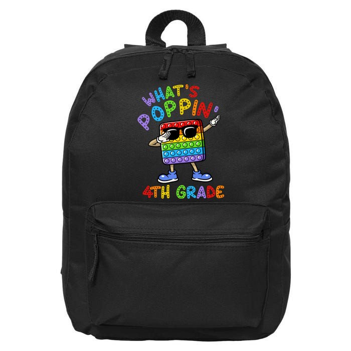 Whats Poppin 4th Grade Back To School 16 in Basic Backpack