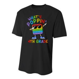 Whats Poppin 4th Grade Back To School Youth Performance Sprint T-Shirt