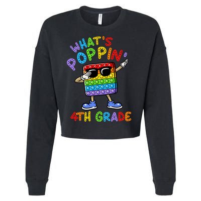 Whats Poppin 4th Grade Back To School Cropped Pullover Crew