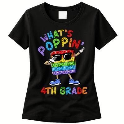 Whats Poppin 4th Grade Back To School Womens T-Shirt