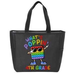 Whats Poppin 4th Grade Back To School Zip Tote Bag