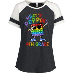 Whats Poppin 4th Grade Back To School Enza Ladies Jersey Colorblock Tee