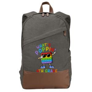 Whats Poppin 4th Grade Back To School Cotton Canvas Backpack