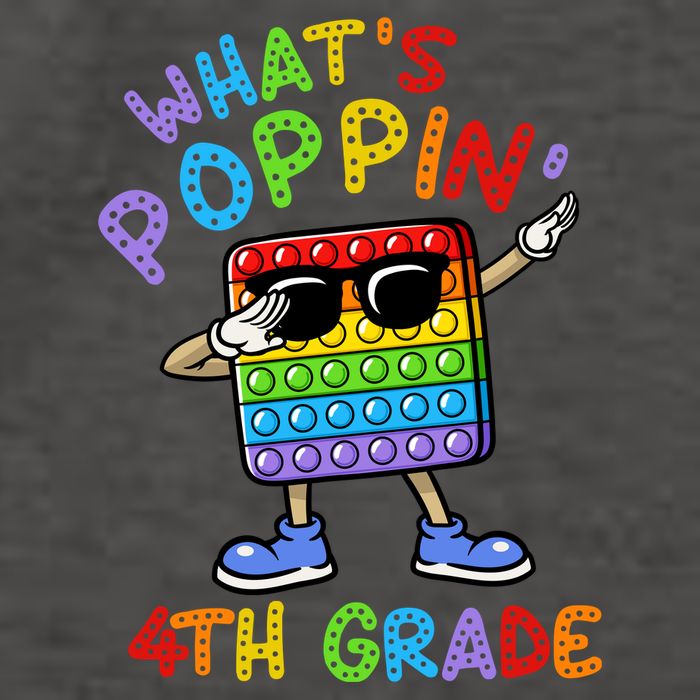 Whats Poppin 4th Grade Back To School Vector Backpack