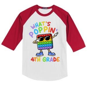 Whats Poppin 4th Grade Back To School Kids Colorblock Raglan Jersey