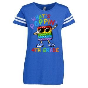 Whats Poppin 4th Grade Back To School Enza Ladies Jersey Football T-Shirt